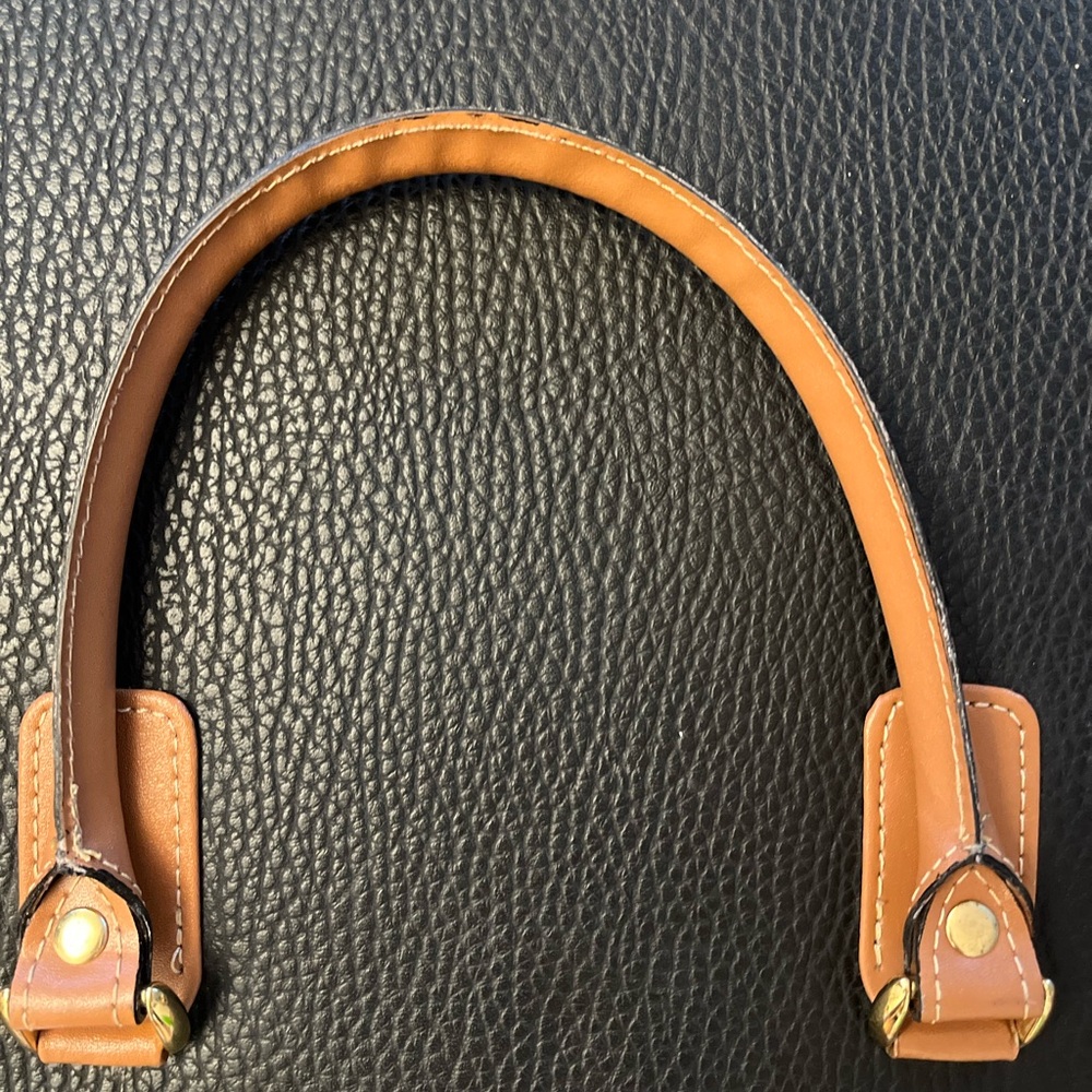 Geoffrey Beene Black leather Briefcase with Brown Handles - Picture 8 of 10